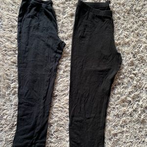 3 for $10 Two pairs of cropped black leggings